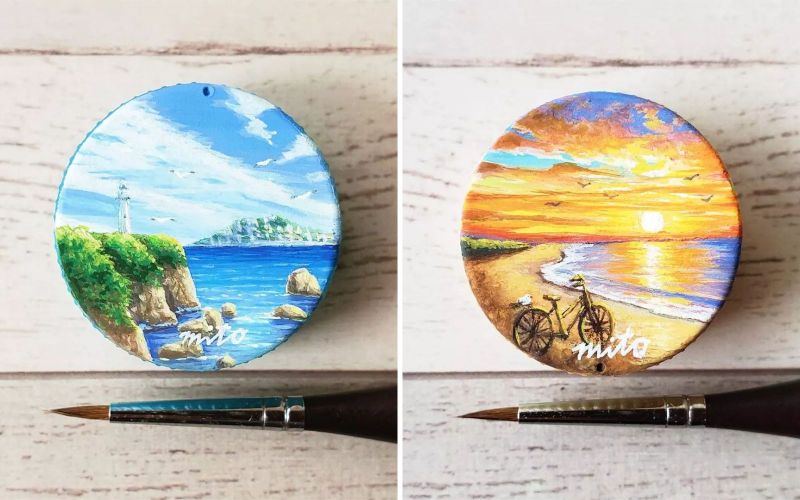 tranh trên nắp chai 2 tranh trên nắp chai 2